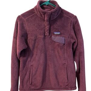 PATAGONIA Re-Tool Snap-T Polartec Fleece Pullover Dark Plum Women’s Sz Medium